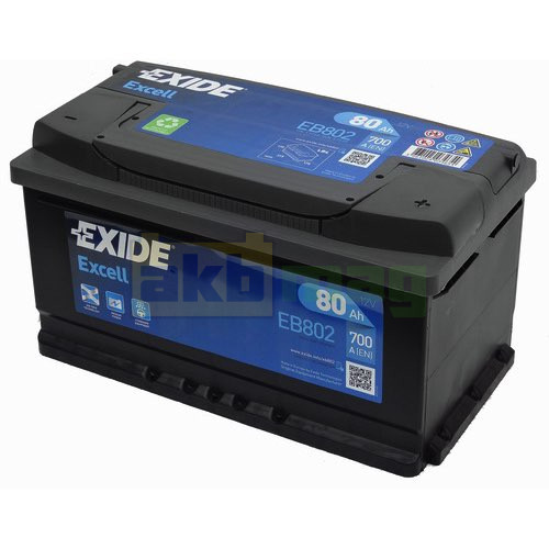 Автомобильный аккумулятор Exide 80Ah 700A Excell EB802