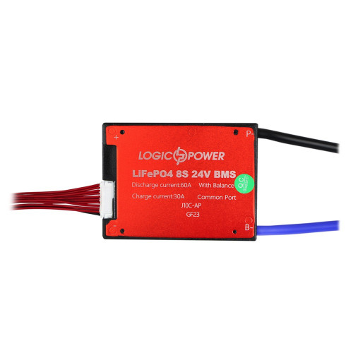 Плата BMS LogicPower LiFePO4 24V 8S 60A/30A LP15064
