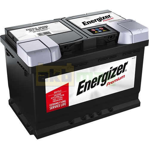 Автомобильный аккумулятор Energizer 77Ah 780A Premium EM77L3