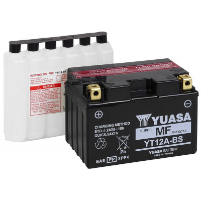 Мото аккумулятор Yuasa 10Ah YT12A-BS