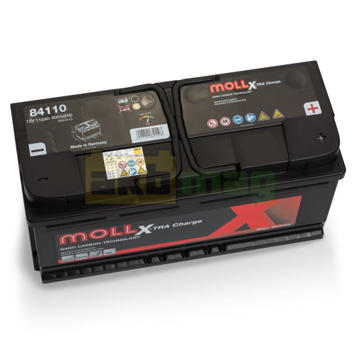 Автомобильный аккумулятор Moll 110Ah 900A X-tra Charge 84110