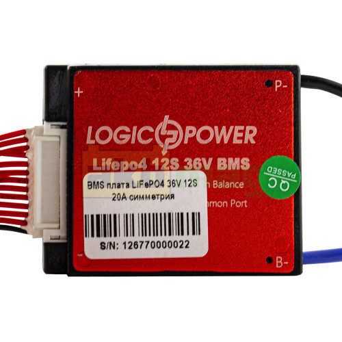 Плата BMS LogicPower LiFePO4 36V 12S 20A LP12677
