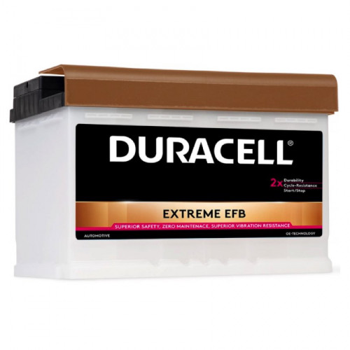 Автомобільний акумулятор Duracell 75Ah 700A Extreme EFB DE75HEFB