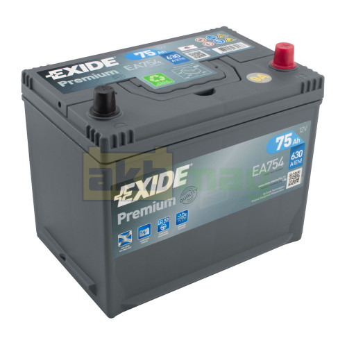 Автомобильный аккумулятор Exide 6СТ-75 Premium EA754