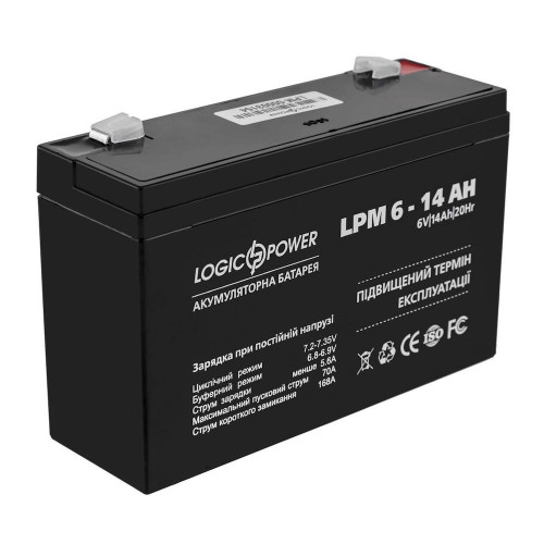 Акумулятор LogicPower 6V 14Ah LPM6-14