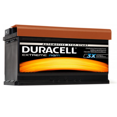 Автомобильный аккумулятор Duracell 92Ah 850A Extreme AGM DE92AGM