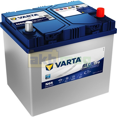 Автомобильный аккумулятор Varta 65Ah 650A N65 Blue Dynamic EFB