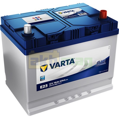 Автомобильный аккумулятор Varta 70Ah 630A E23 Blue Dynamic