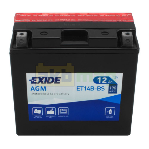 Мото аккумулятор Exide 12Ah ET14B-BS