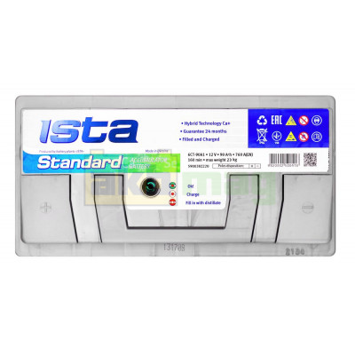 Автомобильный аккумулятор Ista 90Ah 760A Standard R