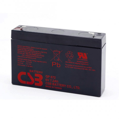 Акумулятор CSB 6V 7,2Ah GP672