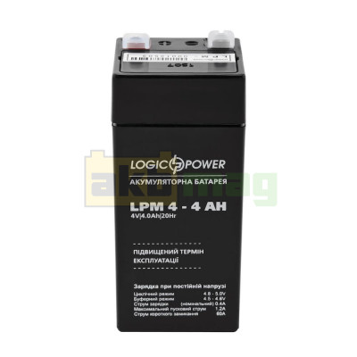 Аккумулятор LogicPower 4V 4Ah LPM4-4