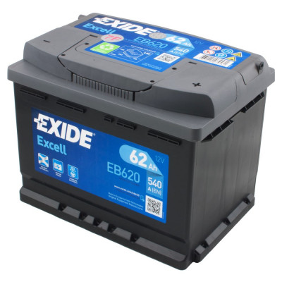 Автомобильный аккумулятор Exide 62Ah 540A Excell EB620