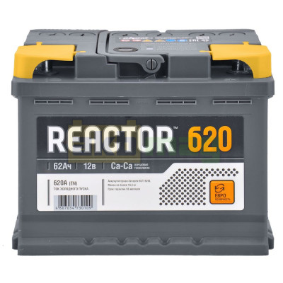 Автомобильный аккумулятор Reactor 62Ah 620A