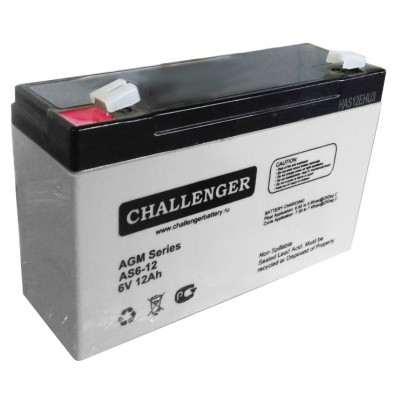 Аккумулятор Challenger 6V 12Ah AS6-12