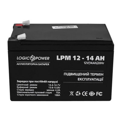 Аккумулятор LogicPower 12V 14Ah LPM12-14