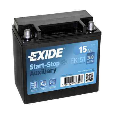 Дополнительный аккумулятор Exide 6СТ-15 EK151