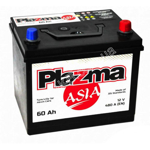 Автомобильный аккумулятор Plazma 60Ah 480A Asia