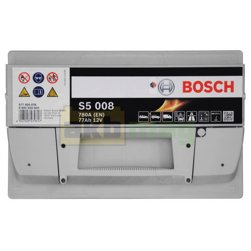 Автомобильный аккумулятор Bosch 6СТ-77 S5 008 0092S50080