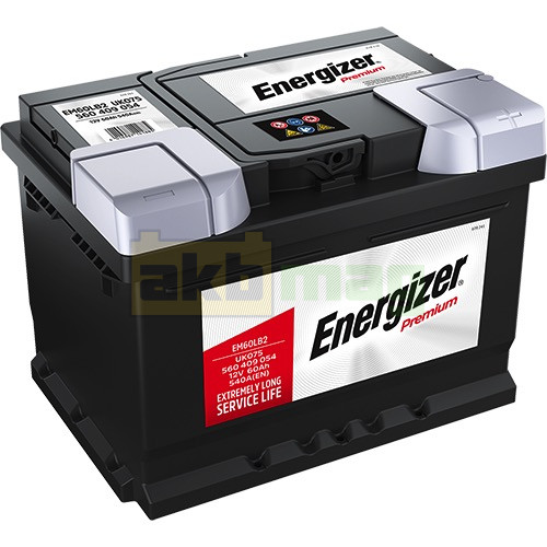 Автомобильный аккумулятор Energizer 60Ah 540A Premium EM60LB2