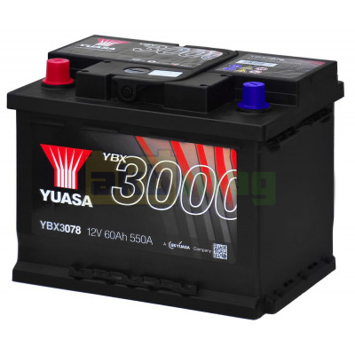 Автомобильный аккумулятор Yuasa 60Ah 550A SMF YBX3078