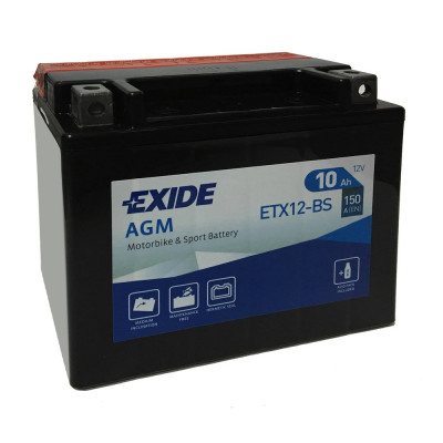 Мото аккумулятор Exide 10Ah ETX12-BS