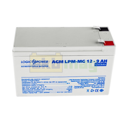Аккумулятор LogicPower 12V 9Ah LPM-MG12-9