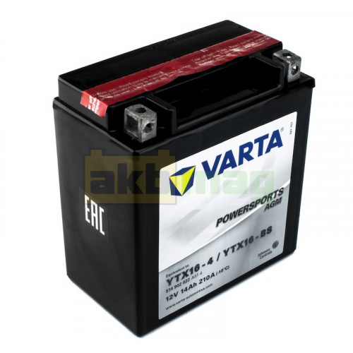 Мото аккумулятор Varta 6СТ-14 PowerSports AGM YTX16-BS
