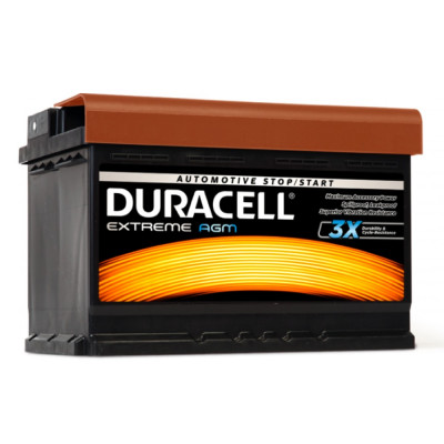 Автомобильный аккумулятор Duracell 70Ah 720A Extreme AGM DE70AGM