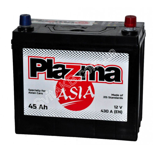 Автомобільний акумулятор Plazma 45Ah 430A Asia