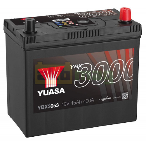 Автомобильный аккумулятор Yuasa 45Ah 400A SMF YBX3053