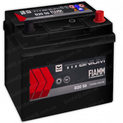 Автомобильный аккумулятор Fiamm 50Ah 420A Titanium Black