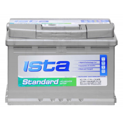 Автомобильный аккумулятор Ista 77Ah 720A Standard L