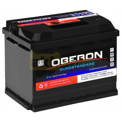 Автомобильный аккумулятор Oberon 60Ah 540A Eurostandard