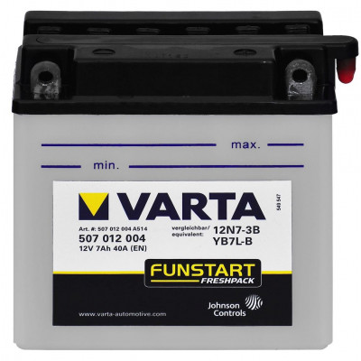 Мото аккумулятор Varta 7Ah Funstart 12N7-3B/YB7L-B