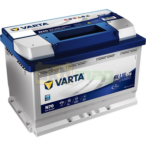 Автомобильный аккумулятор Varta 70Ah 760A N70 Blue Dynamic EFB