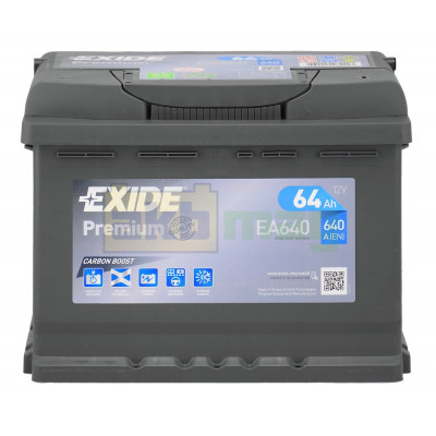 Автомобильный аккумулятор Exide 64Ah 640A Premium EA640