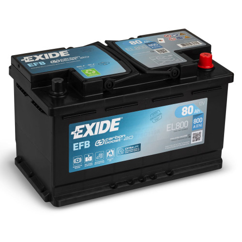 Автомобильный аккумулятор Exide 80Ah 720A Start-Stop EFB EL800