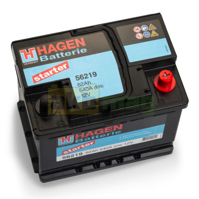 Автомобильный аккумулятор Hagen 62Ah 540A Starter 56219