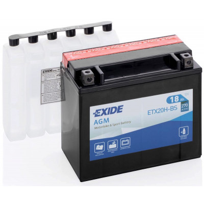 Мото акумулятор Exide 18Ah ETX20H-BS