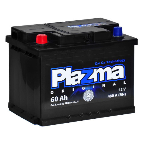 Автомобильный аккумулятор Plazma 60Ah 480A Original