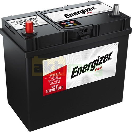 Автомобильный аккумулятор Energizer 45Ah 330A Plus EP45JXTP
