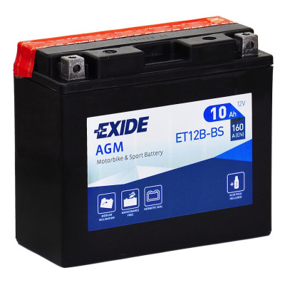Мото аккумулятор Exide 10Ah ET12B-BS