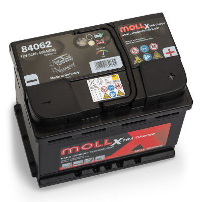 Автомобільний акумулятор Moll 62Ah 600A X-tra Charge 84062