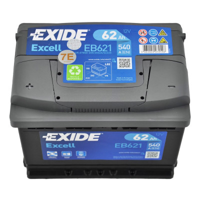 Автомобильный аккумулятор Exide 62Ah 540A Excell EB621