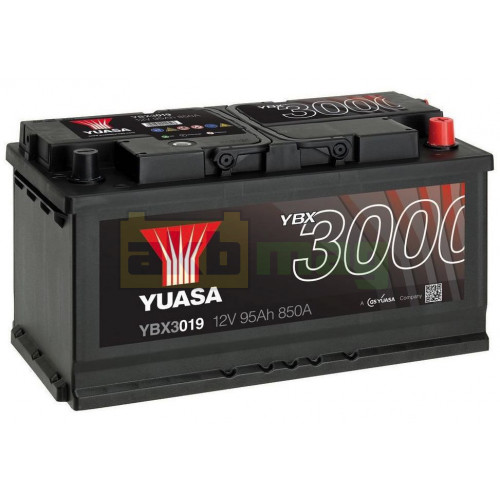 Автомобильный аккумулятор Yuasa 95Ah 850A SMF YBX3019