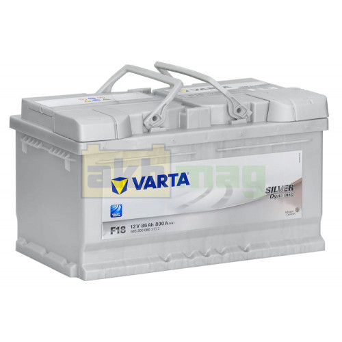 Автомобильный аккумулятор Varta 85Ah 800A F18 Silver Dynamic
