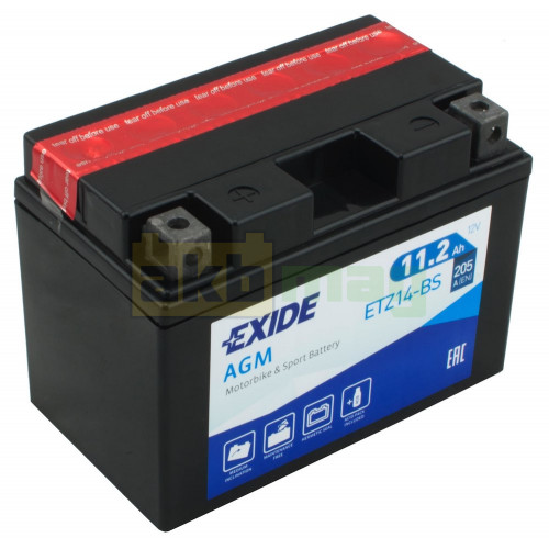 Мото аккумулятор Exide 6СТ-11,2 ETZ14-BS