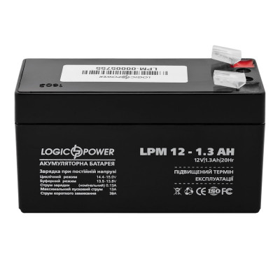 Аккумулятор LogicPower 12V 1,3Ah LPM12-1,3