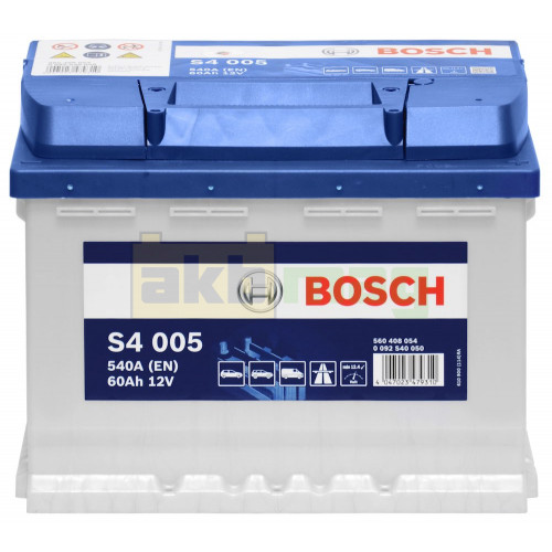 Автомобильный аккумулятор Bosch 60Ah 540A S4 005 0092S40050